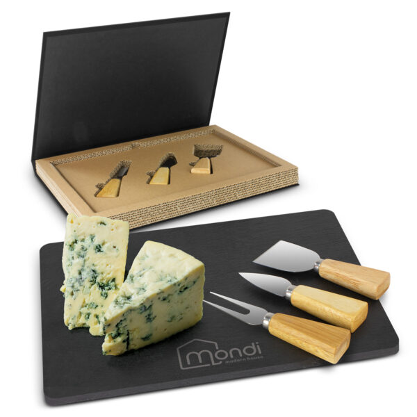 4-Piece Slate Cheese Board Set