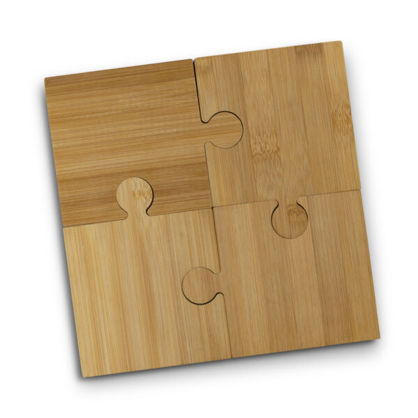 Puzzle Bamboo Coaster - Set of 4