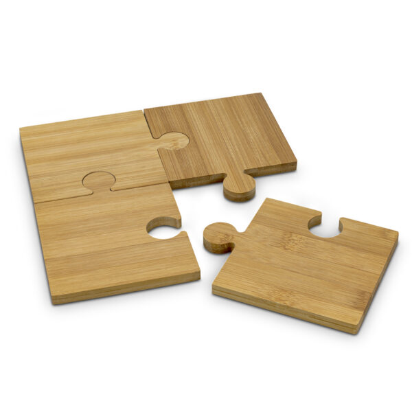 Puzzle Bamboo Coaster - Set of 4